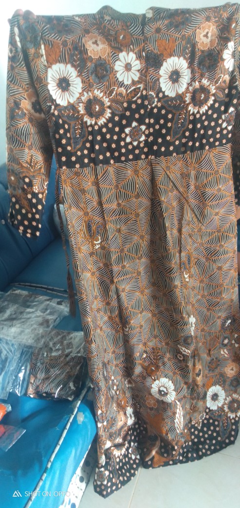 Batik Couple Keluarga Couple Sania Ruffle Kembang Wajik