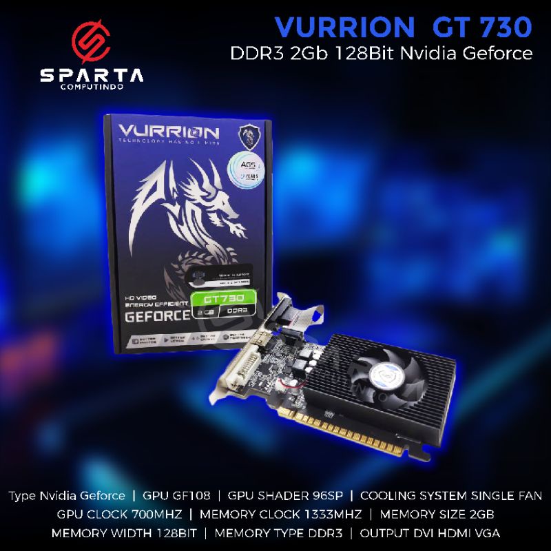 Ready VGA VURRION GT730 2GB DDR3 New Garansi Resmi