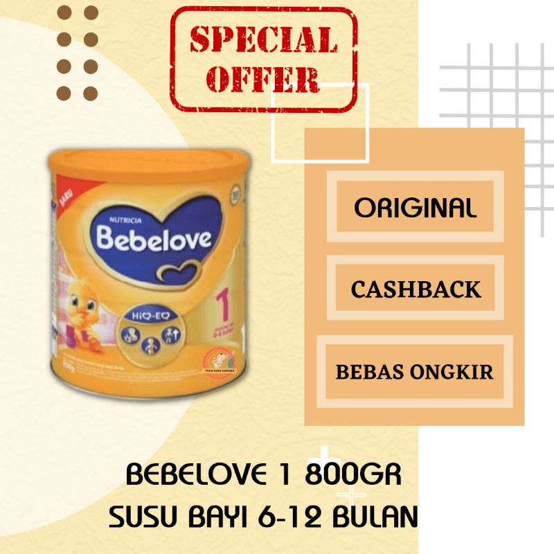 SUSU FORMULA 0 6 BULAN BEBELOVE 1 800GR