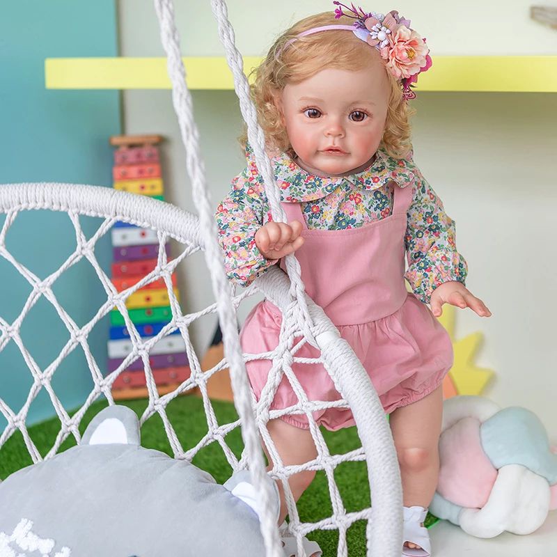 Reborn doll 60 CM 3D-Paint Skin Soft Silicone Reborn Girl Baby Doll