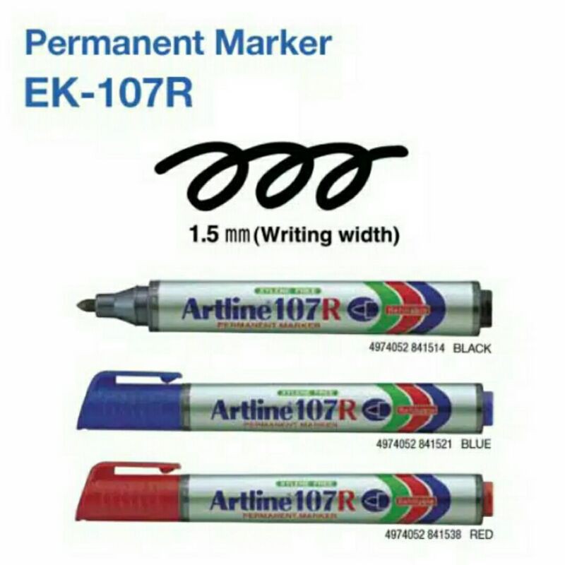 

Artline Permanent Marker EK-107R 1.5mm