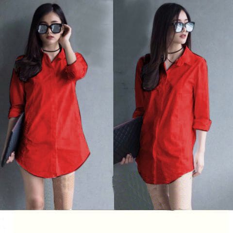 PROMO [Kemeja Shinta Merah SW] kemeja wanita rayon merah