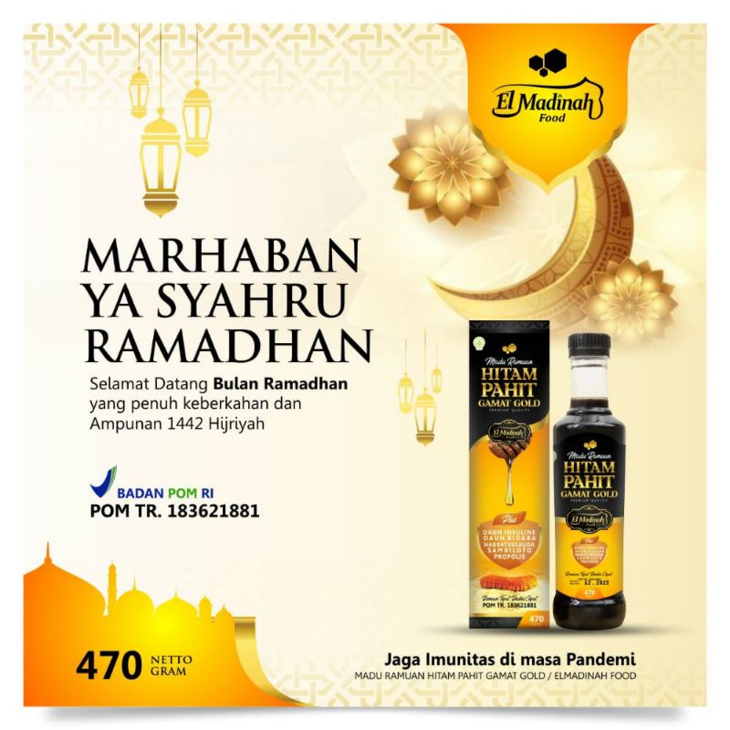 

Madu Hitam Pahit Gamat Gold El Madinah