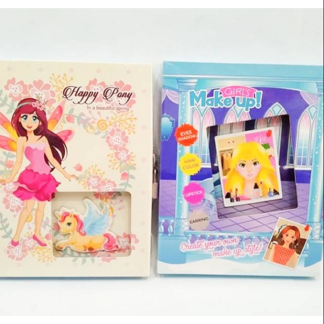 

Buku Diary Hard cover Kiky A5 W/box Happy Pony