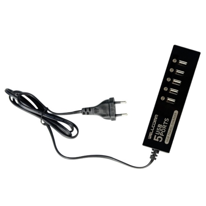 Wellcomm Travel Charger 5 USB Ports 7A