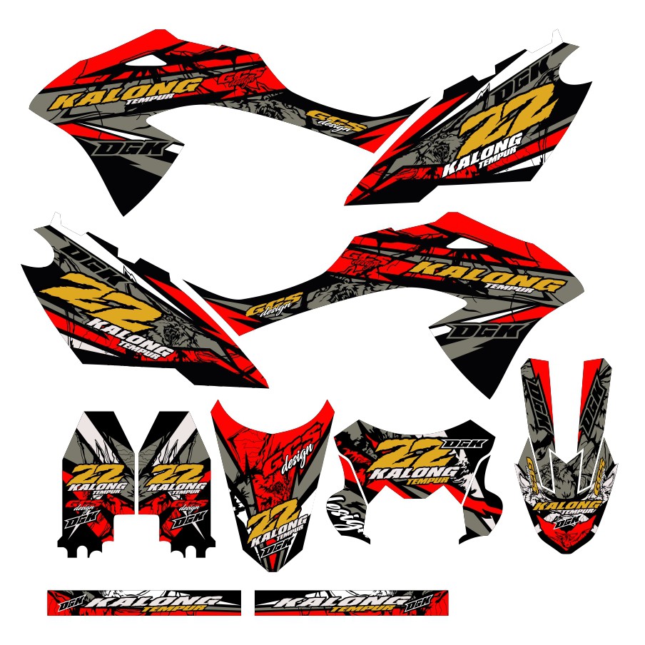 KLX STIKERCUSTOM FULL BODY DECAL STICKER STRIPING KEREN