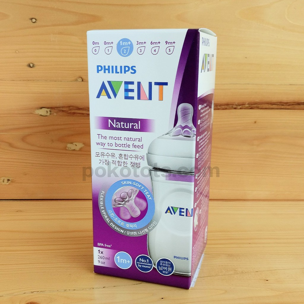 Philips Avent Feeding Bottle Natural 260ml Botol Susu 1+ bulan