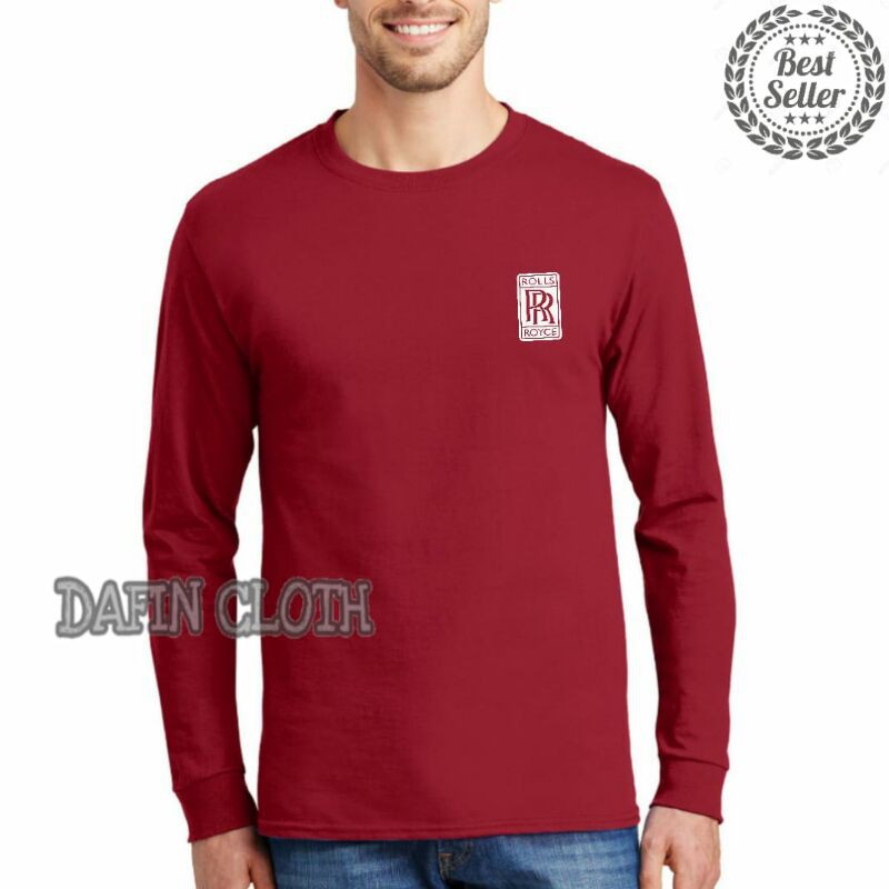 Tshirt Baju Kaos Pria Lengan Panjang Rolls-Royce Best Quality