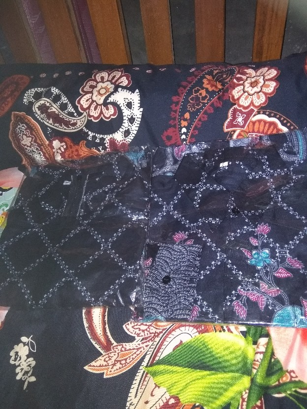 Bisa Bayar Ditempat Couple Tunik Batik Motif Jaring Hitam