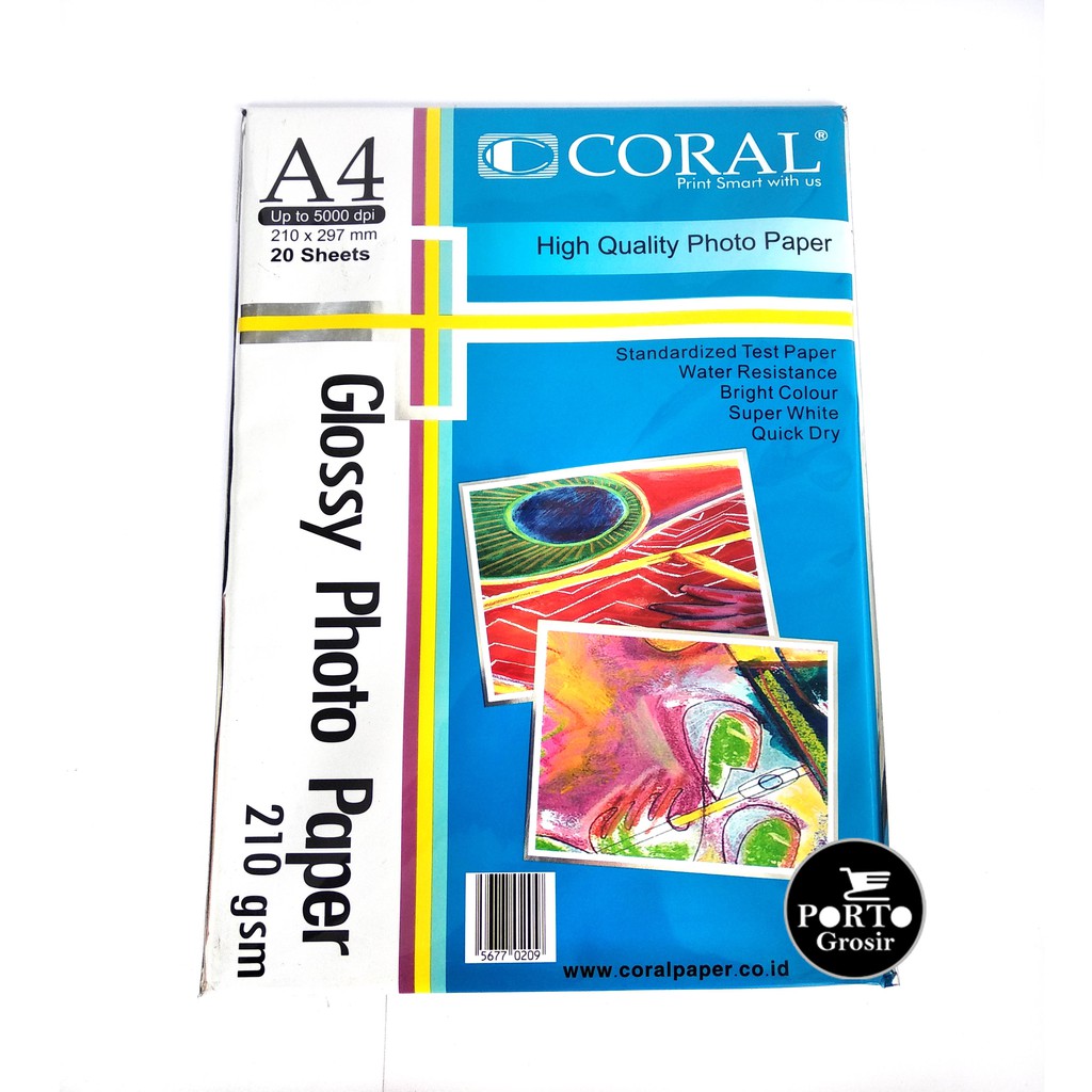

Coral Glossy Photo Paper A4 210 gsm Kertas Foto Gloss Printer Glosi Poto 210gsm Mengkilap
