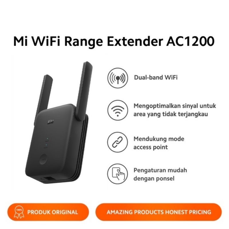 Xiaomi Mi Wifi Range Repeater Extender AC1200 Dual Band 5Ghz 1200Mbps - Router Extender WiFi AC1200 