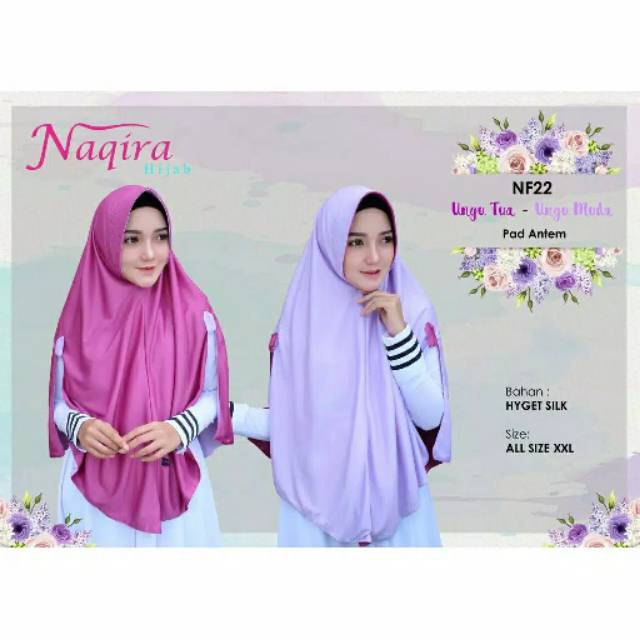 Naqira Hijab NF22 (Ungu Tua-Ungu Muda)