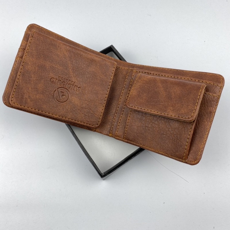 ANDRANO DOMPET PRIA KULIT SINTETIS DOMPET PRIA KOIN DOMPET PRIA PU LEATHER DOMPET LIPAT KULIT PU DOMPET PRIA ADA SLOT KOIN