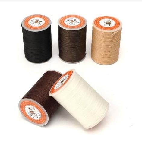 :=:=:=:=] 0.55mm Benang Jahit Kerajinan Kulit Polyester Leather Waxed Thread