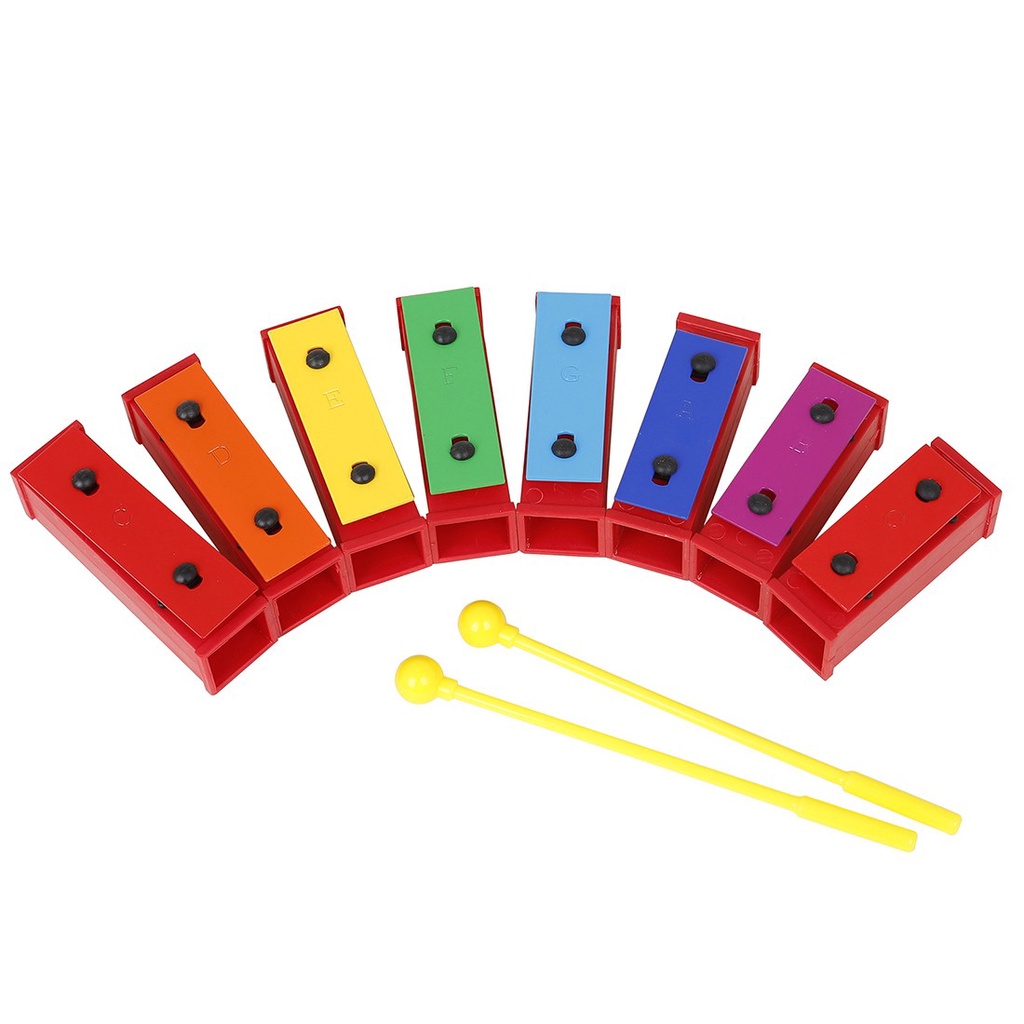 Mainan Edukasi Alat Musik Xylophone 8 Nada Warna-Warni Untuk Bayi / Anak