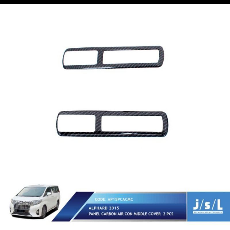 Cover list AC/ air cond middle cover  all new Alphard Chrome &amp; Carbon &amp; Wood jsl