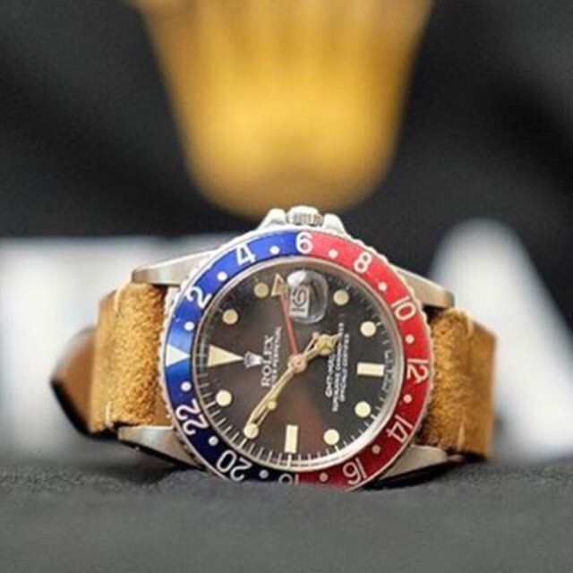 strap Rolex GMT Master Pepsi, Milgauss, GMT Master Batman Model Trendy Gunny Straps Minim Beige 20mm