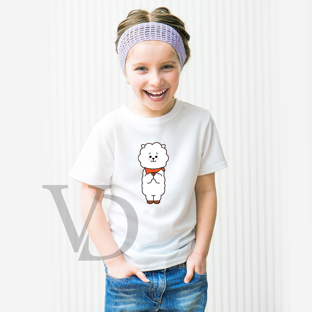 Kaos Anak Perempuan &amp; Laki - laki Unisex BT21 RJ / kaos anak lucu / kaos JIN / baju line