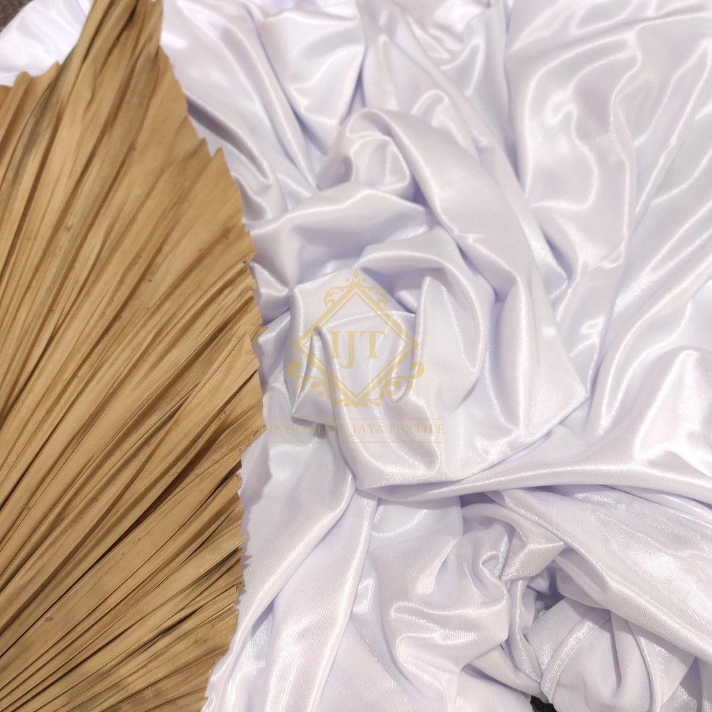 (HARGA PER METER) KAIN DEKORASI, FILAMIN, ABUTAI, KAIN DEKOR, HAIKIT, HYGET (WARNA 1)-Putih