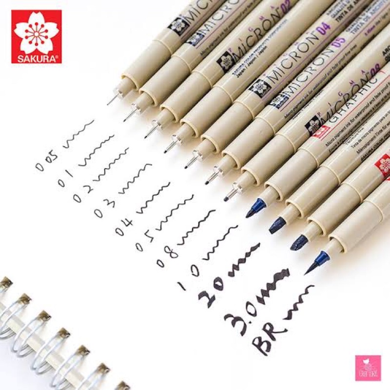 

Sakura Pigma Micron Drawing Pen warna hitam (3mm & 4mm)