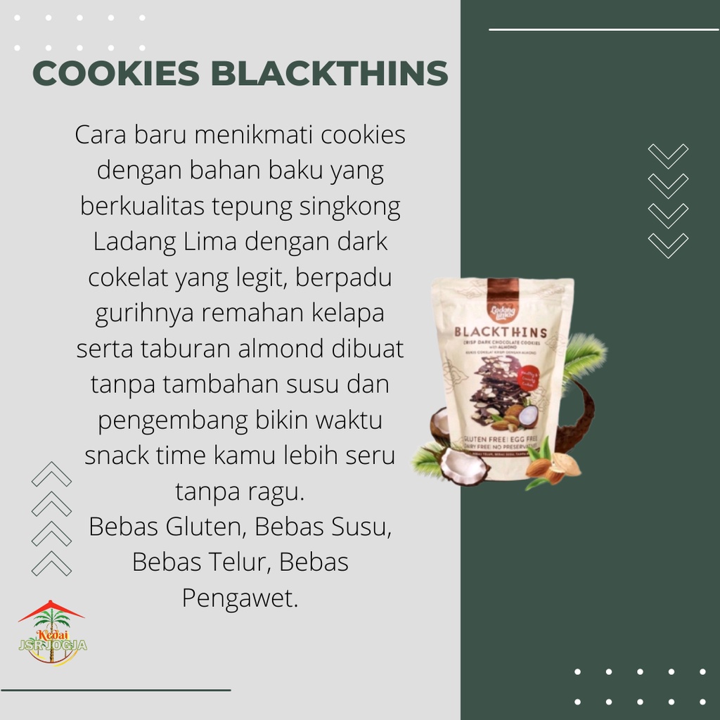 Ladang Lima Blackthins Cookies 100gr