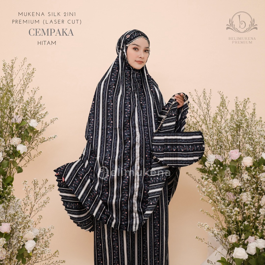 Mukena Dewasa Silk 2in1 Premium Laser Cut Cempaka