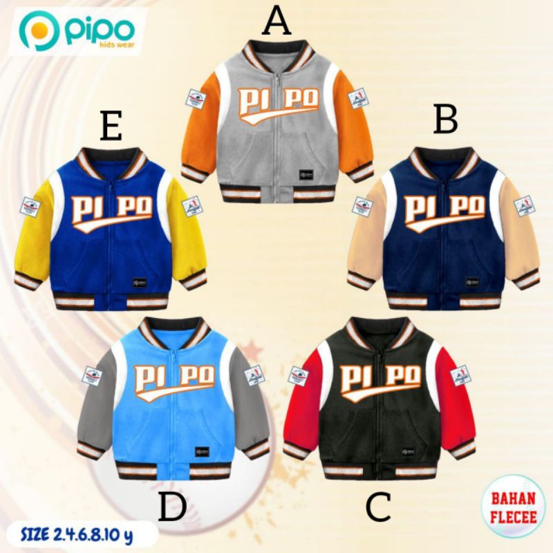 Jaket Baseball Anak Laki-laki by Pipo Kidswear Usia 2-10 Tahun