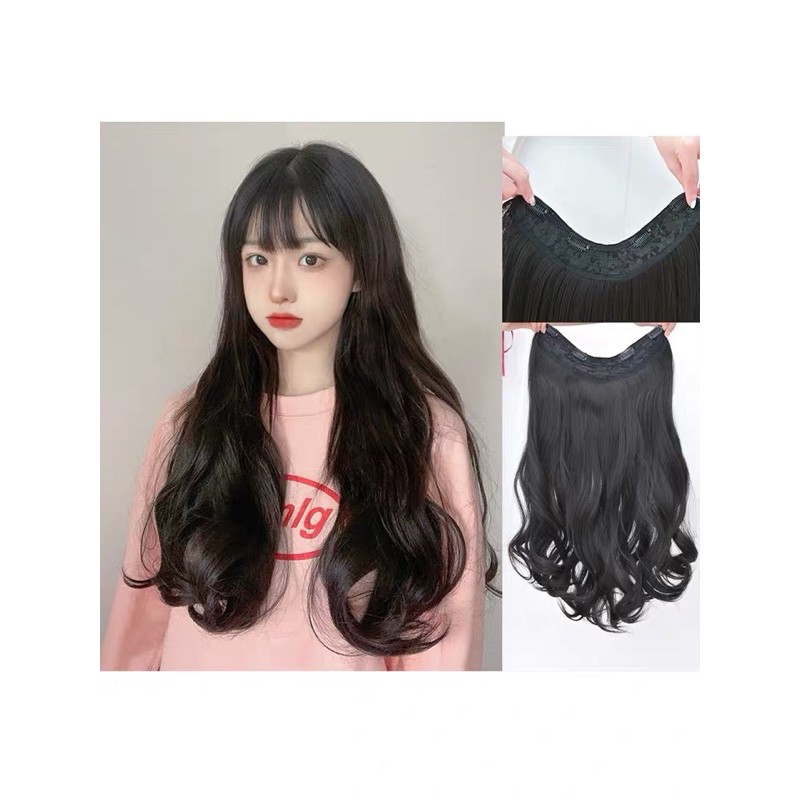 60A u clip Hairclip korea biglayer bottom curly 60cm V clip U clip