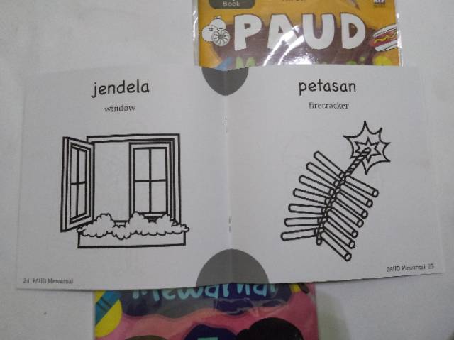 Buku Mewarnai PAUD seri 1 4 6 9 10 (Bilingual  Book)