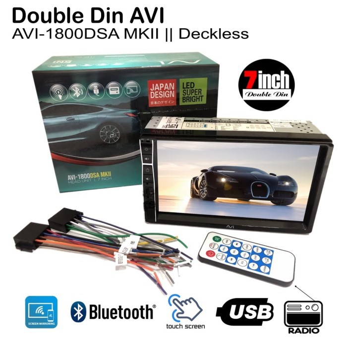 Head unit double din deckless AVI-1800DSA MKII avi 1800DSA 1800 DSA Limited
