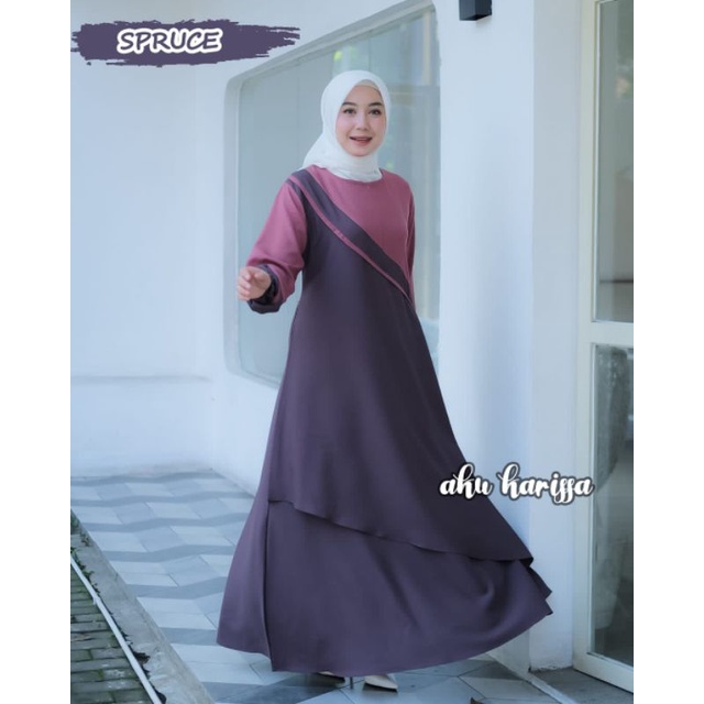 SHABIRA AKU KARISSA DRESS CANTIK ITYCREPE OOTD FASHION MUSLIM HITS STYLE BRANDED