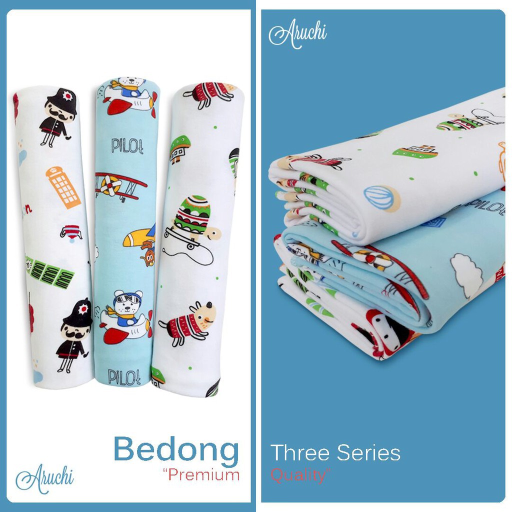 ♥BabyYank♥ BEDONG ARUCHI BEDONG BAYI 110 X 85 CM SNI ISI 3PCS