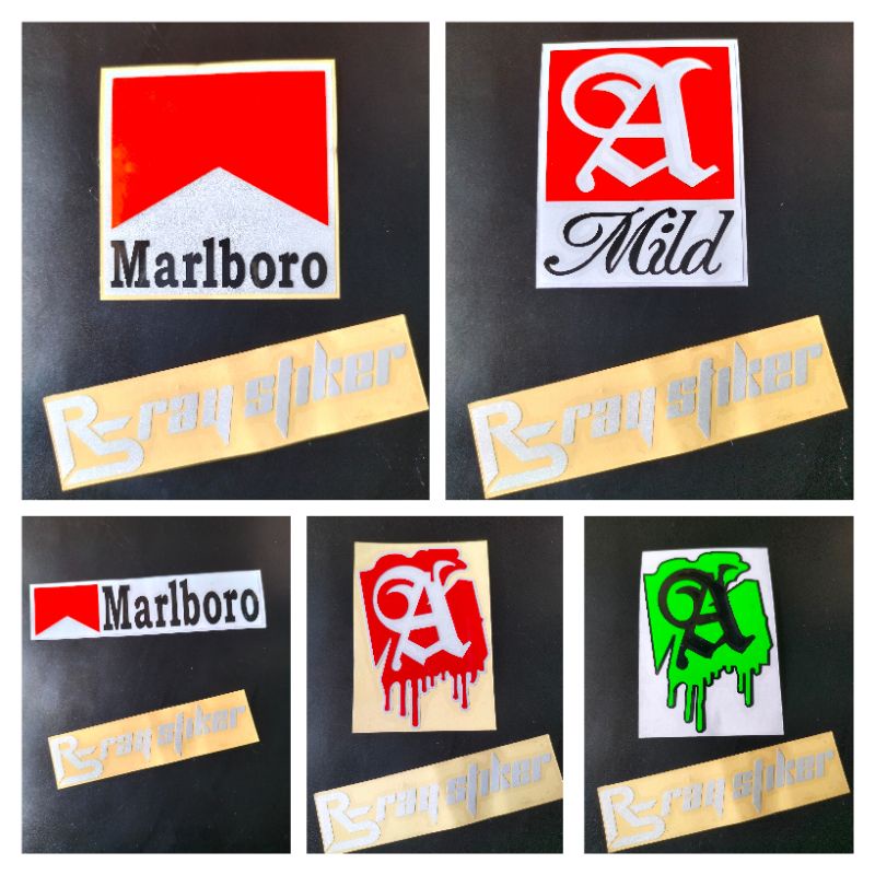 

sticker cutting logo A MILD & MARLLBORO
