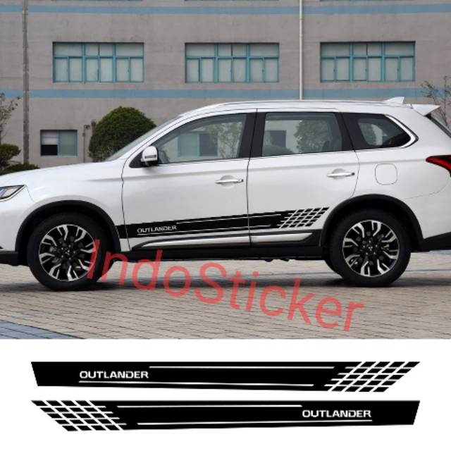 Cutting stiker mobil Mitsubishi Outlander sticker list Outlander