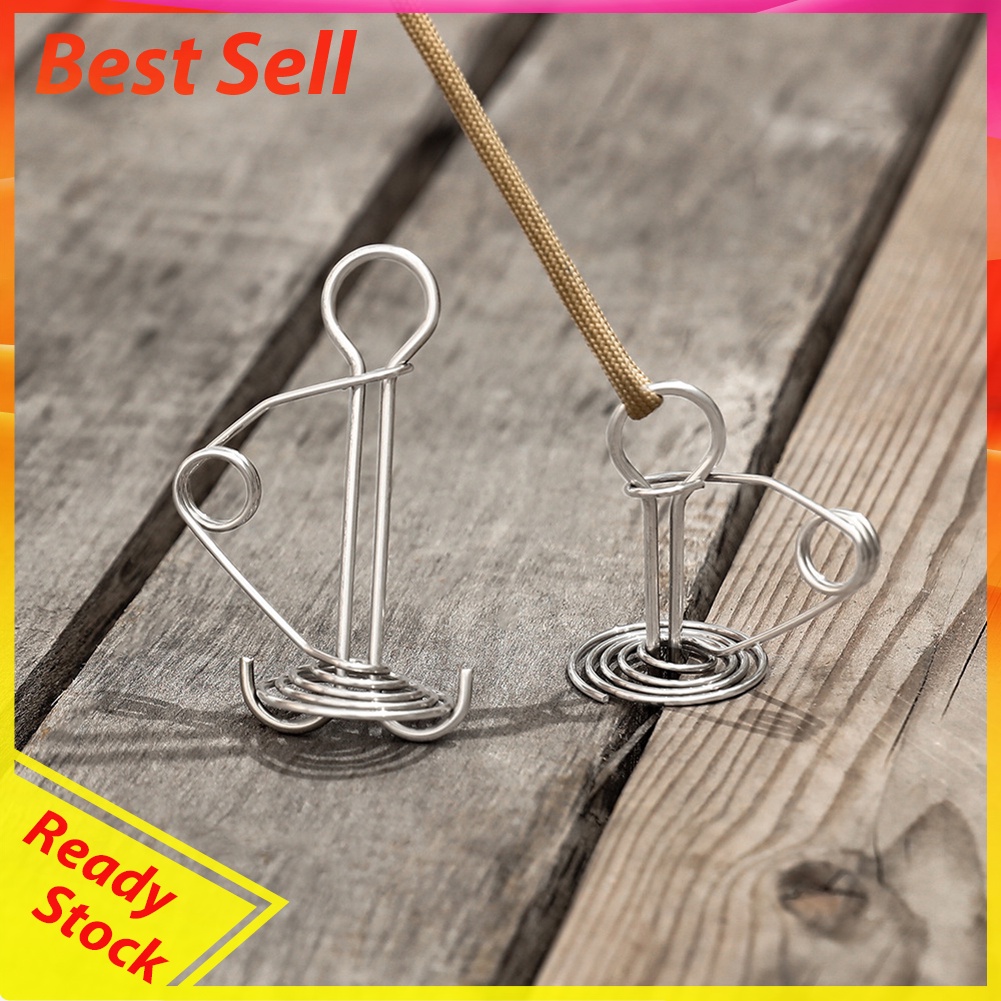 Octopus Deck Anchor Peg Hooks Fishbone Stainless Steel Wind Rope Buckles