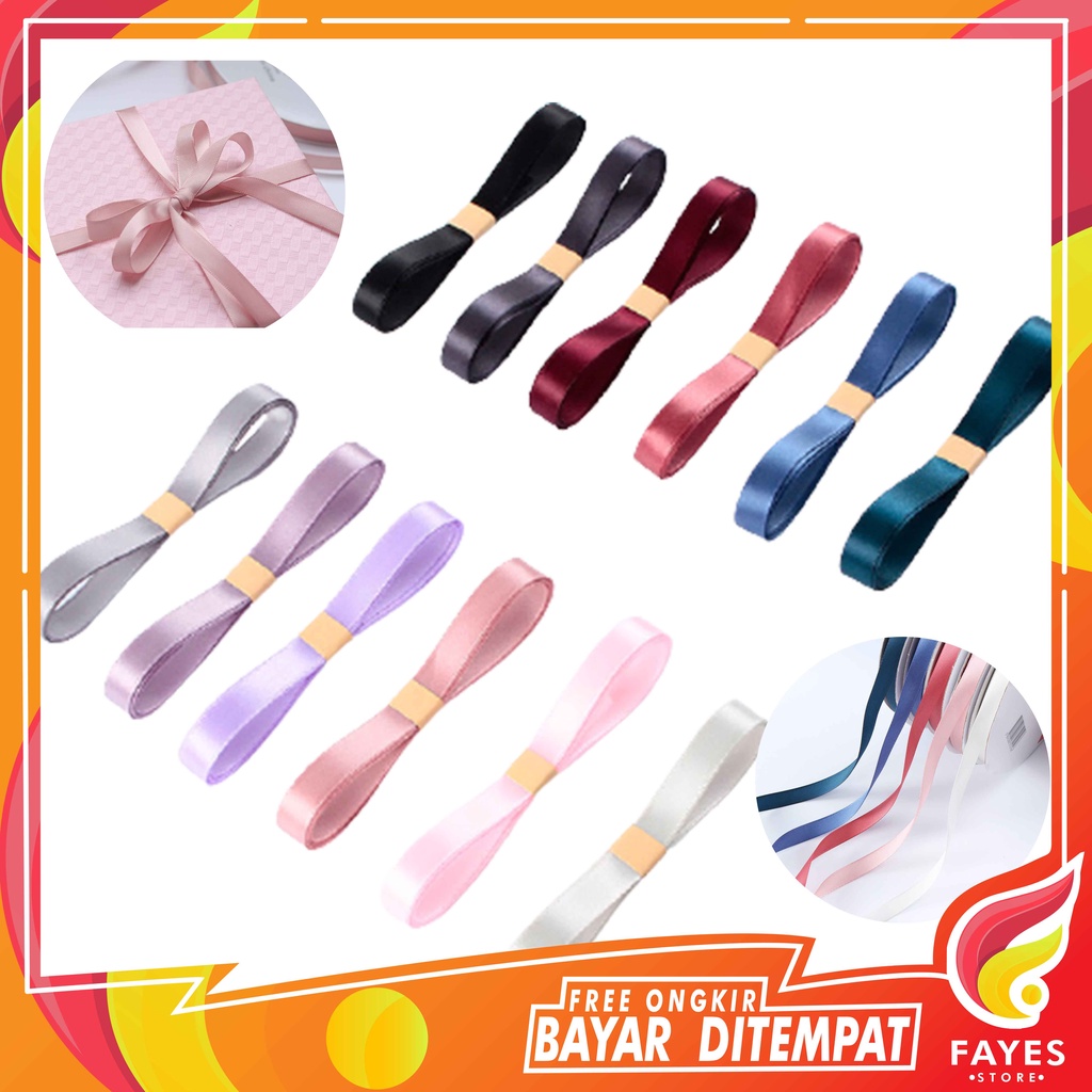 

FAYES COD Pita Satin Dekorasi Buket Bunga Dan Kado Premium / Ribbon Pita Kado Bouquet Flower Per Meter KB22