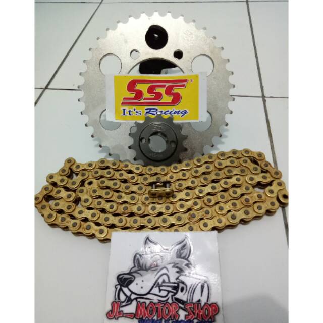 Gear set Gir set SSS 415 428 REQUEST BEDA MOTOR DEPAN BELAKANG