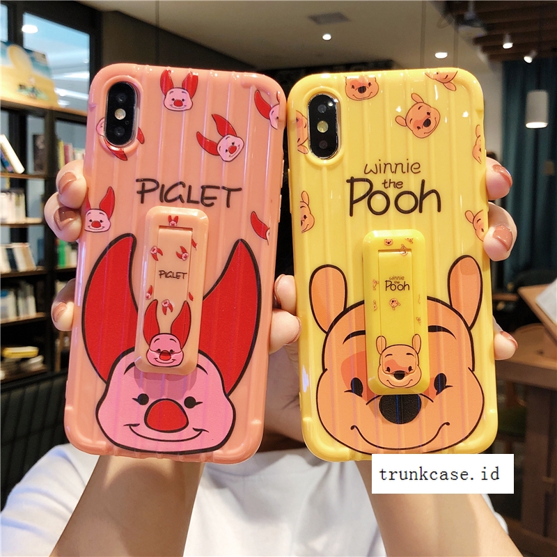 Case Winnie the Pooh/Piglet + Kickstand untuk Xiaomi Redmi