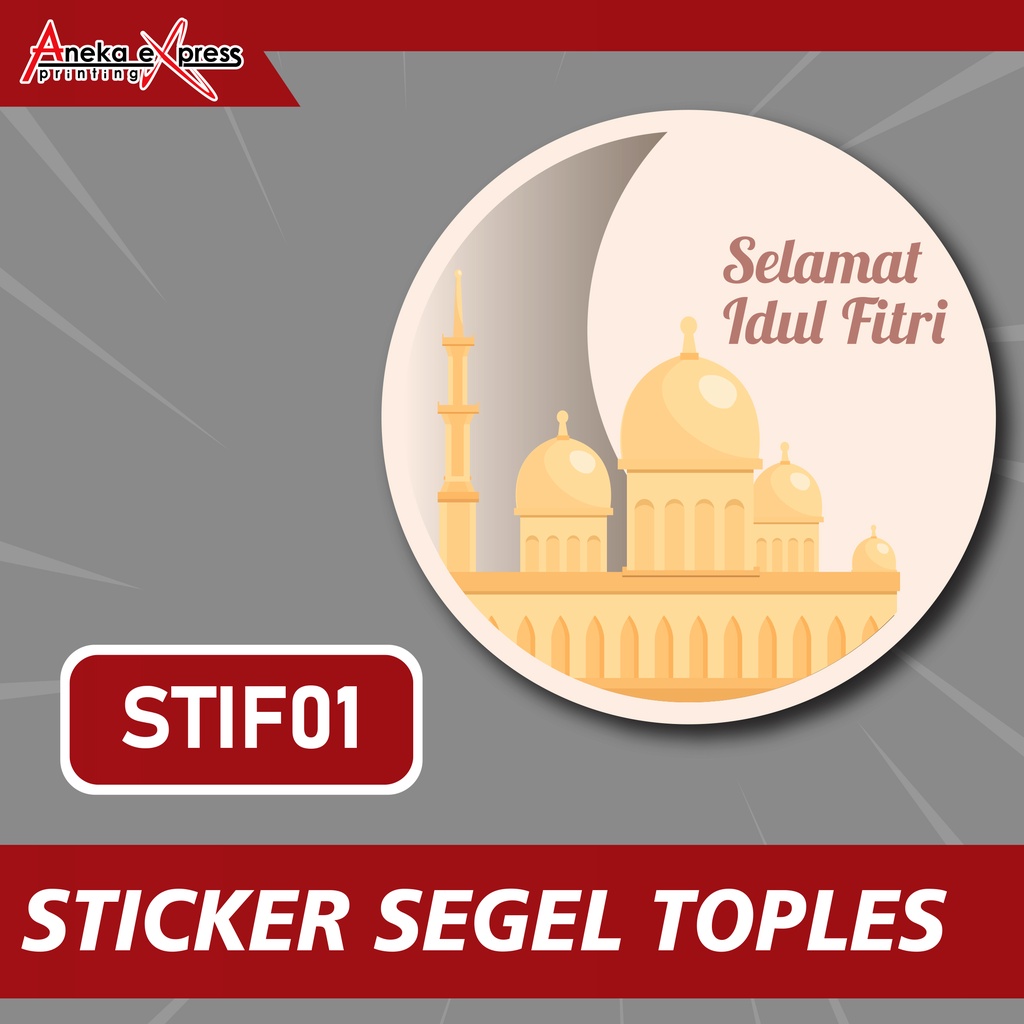 Stiker Toples | Stiker Lebaran Idul Fitri | Sticker Bulat | Stiker Kemasan Parcel | Sticker Hampers-STIF01
