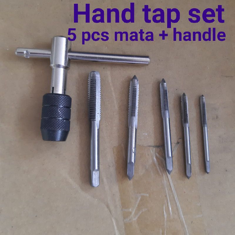 hand tap drill set alat bikin drat baut rusak