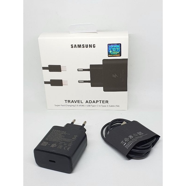 Travel adapter samsung charger 45watt s21 ultra super fast charging original
