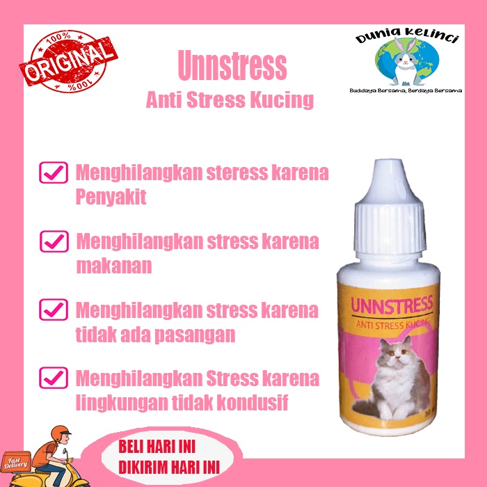 Unnstress Obat anti stress kucing 30 ml