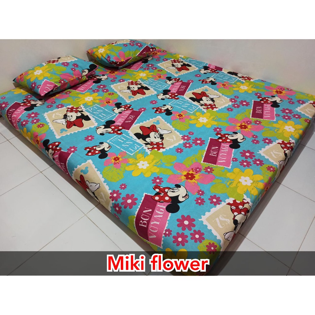 OBRAL SPREI MIKI FLOWER 180  SPREI GROSIR HOMEMADE 180 X 200 / GROSIR SPREI / SPREI MURAH