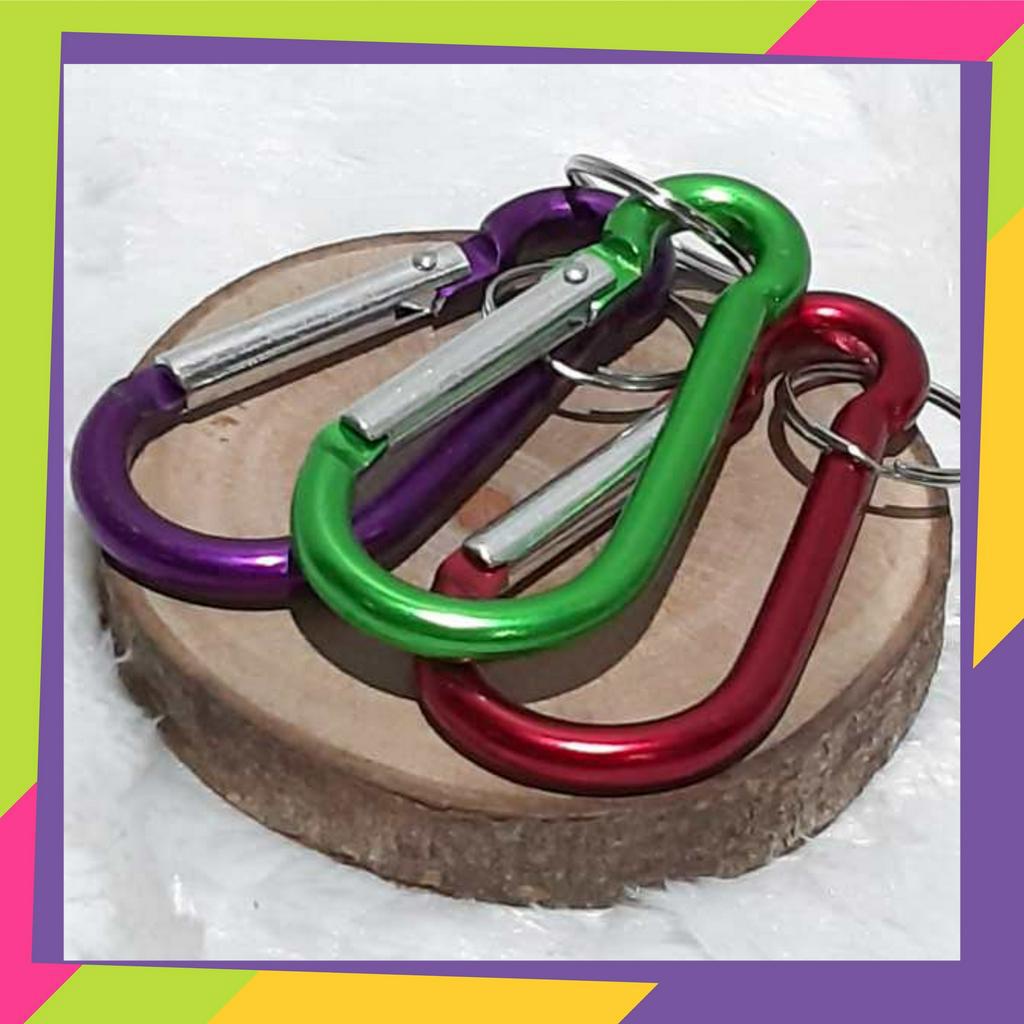 1135 [Grosir] @12pcs gantungan kunci Karabiner / Carabiner screw aloy