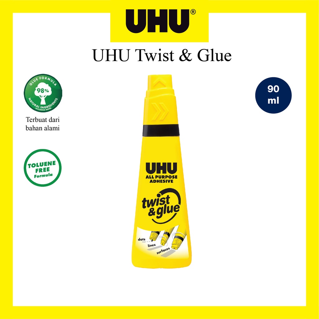 

Lem UHU All Purpose Twist & Glue 90 ML / Adhesive Original Made In Germany
