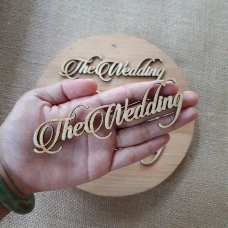 Tulisan Mahar The Wedding - Bahan Hiasan Mahar Rustic