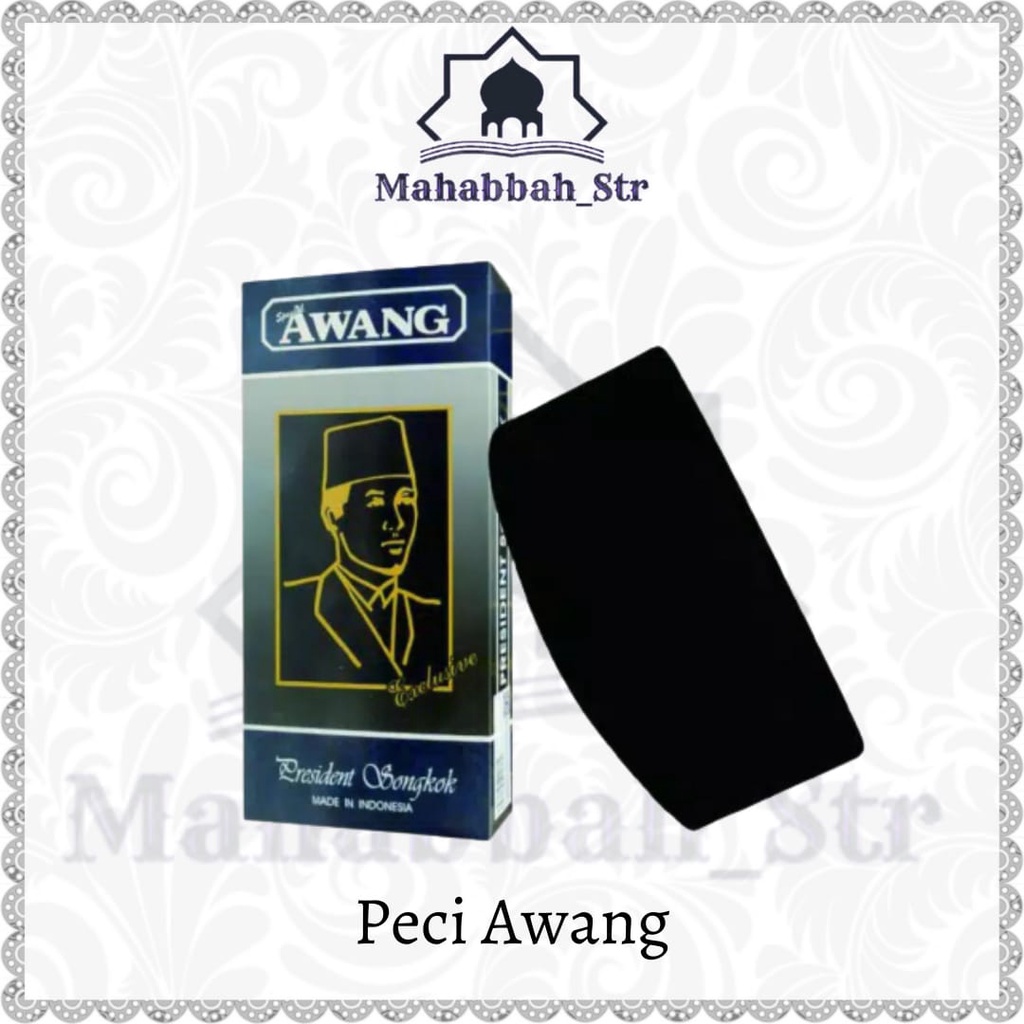 Peci Songkok Hitam Merk Awang Peci Hitam Peci Songkok Peci Hitam Merk Awang Termurah Peci Dewasa