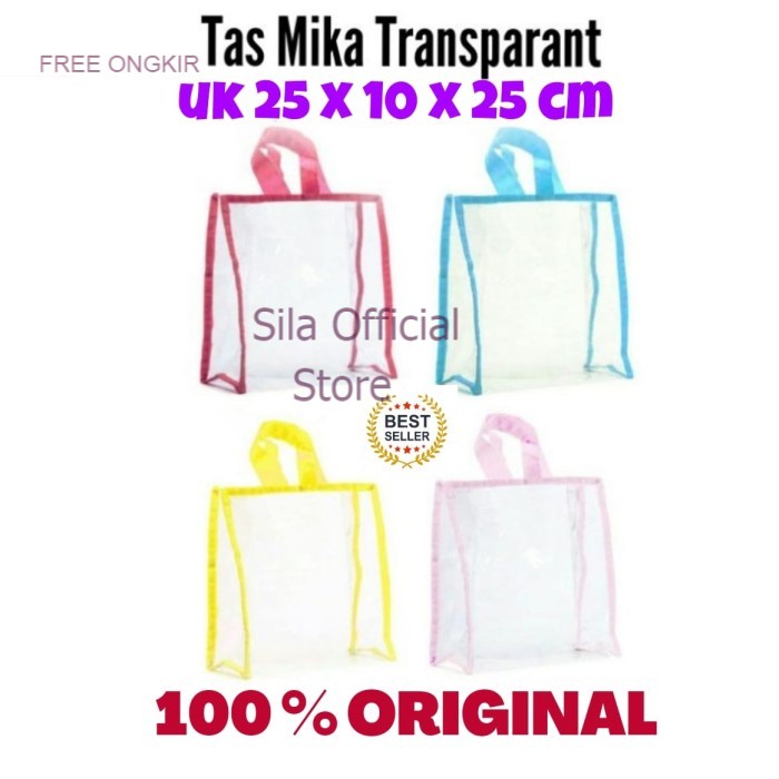 

Ready Tas souvenir ulang tahun anak bag bahan mika transparan tebal n polos