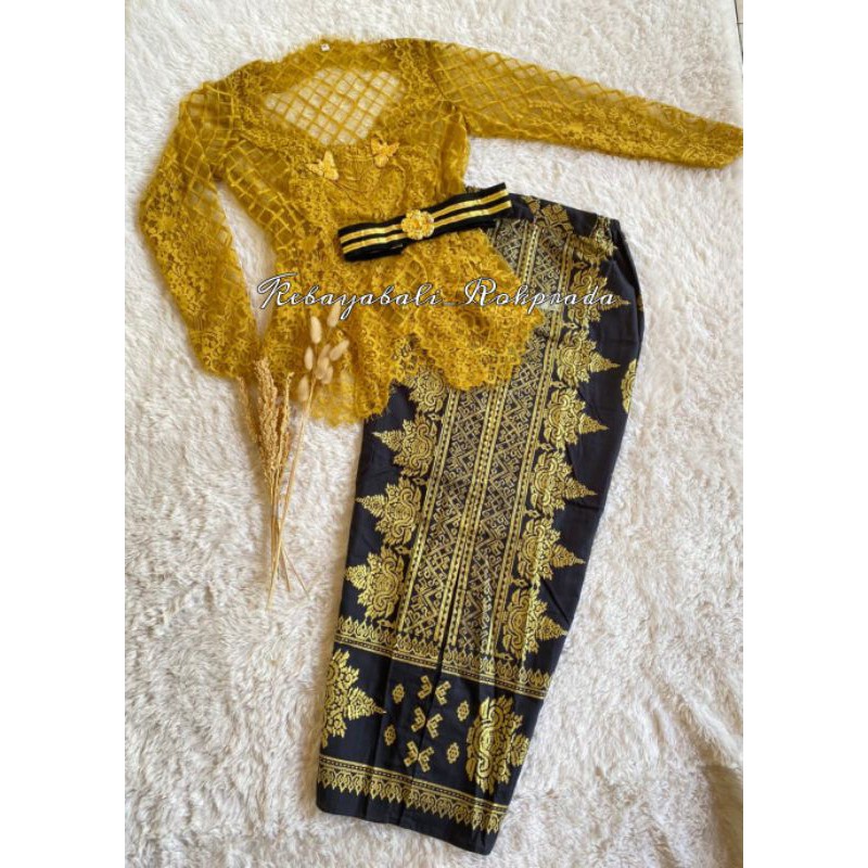 SATU SET KEBAYA BALI KEBAYA JADI KABAYA GOLD KEBAYA WISUDA MODERN SEMY ITALY