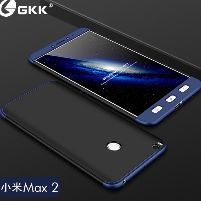 Case 360 Gkk Original Xiaomi Mi Max 2 Hardcase Casing Cover Original - Hitam L Silver New Hokyti